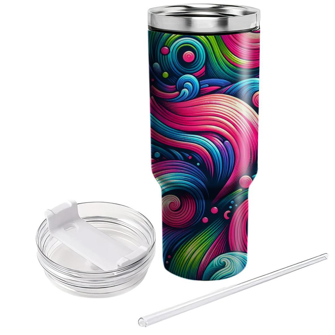 Neon Swirl  Personalized Tumblers