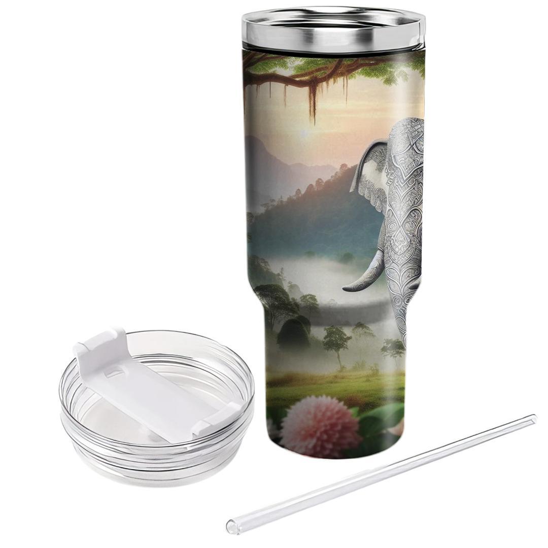 Enchanting Elephant Elegance  Travel Tumblers