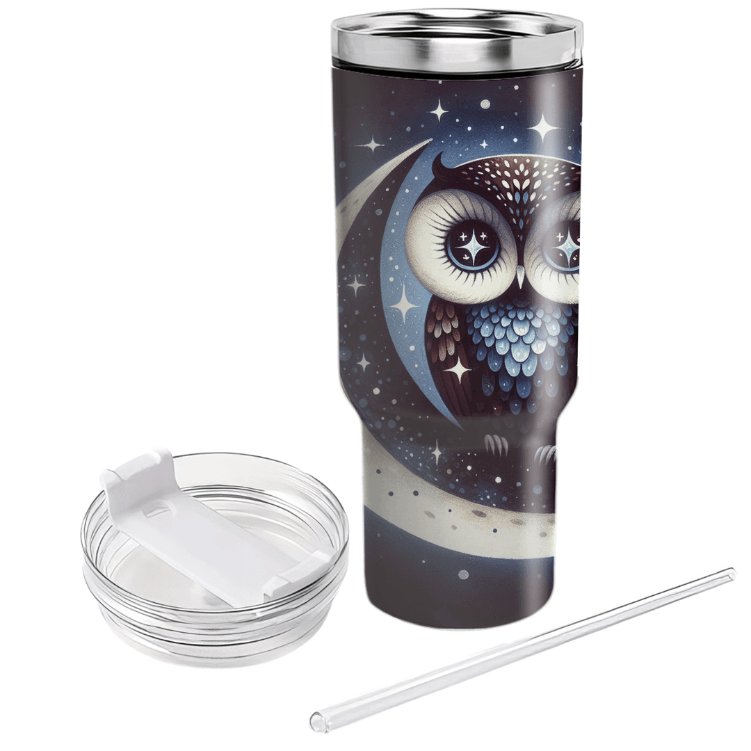 Mysterious Night Owl  Tumbler Cups