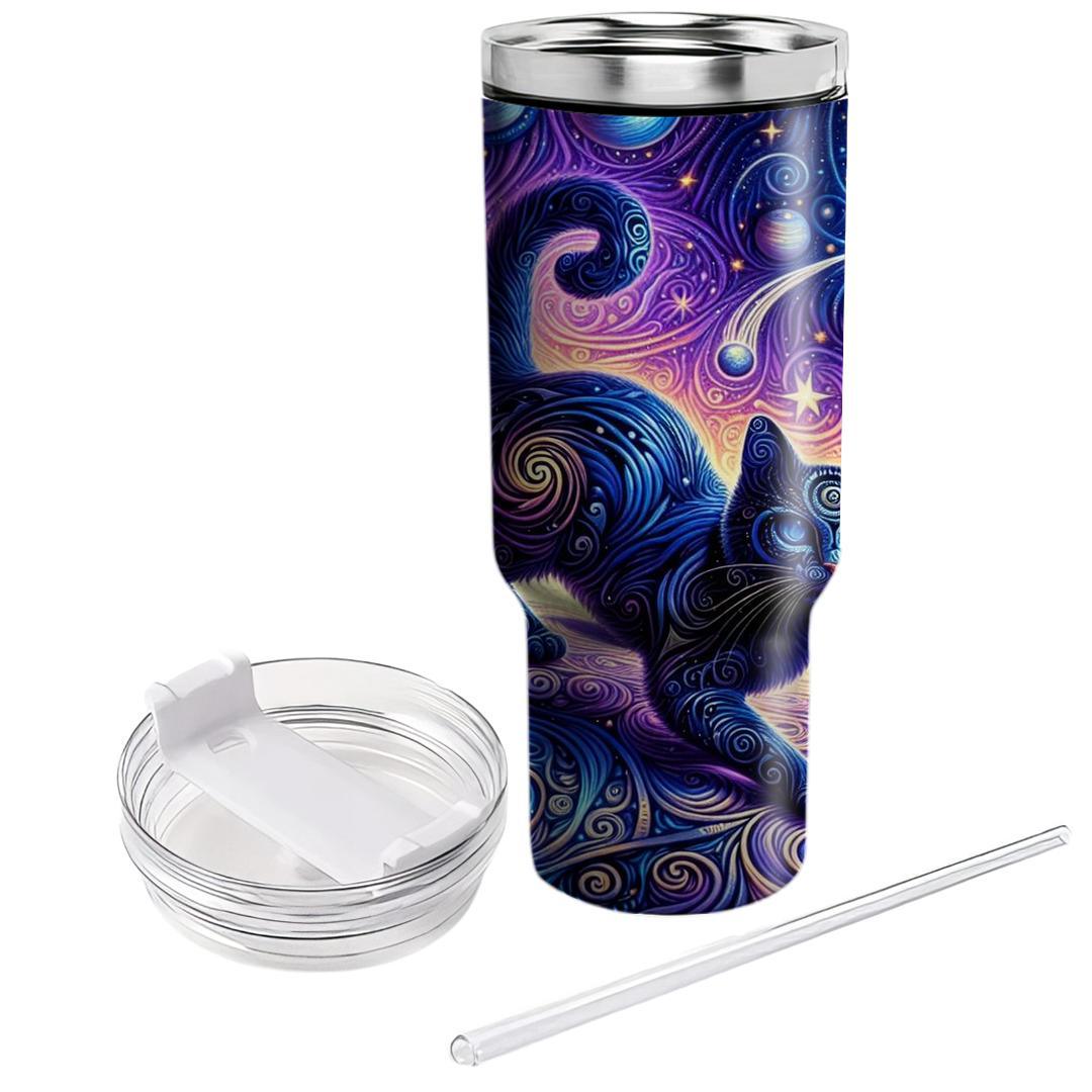 Cosmic Cat Constellation  Travel Tumblers
