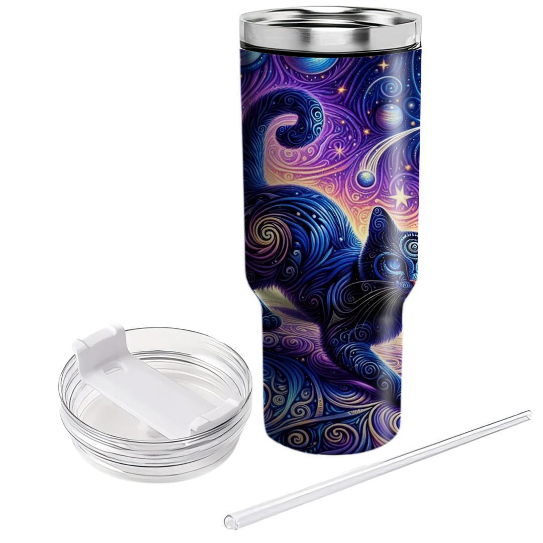 Cosmic Cat Constellation  Travel Tumblers