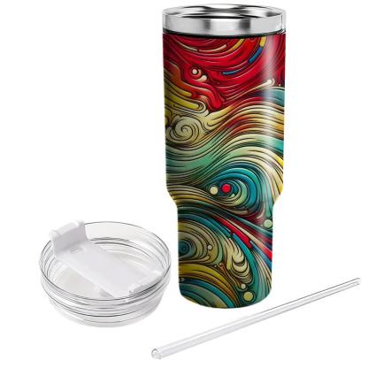 Groovy Ripple Effect  Travel Tumblers