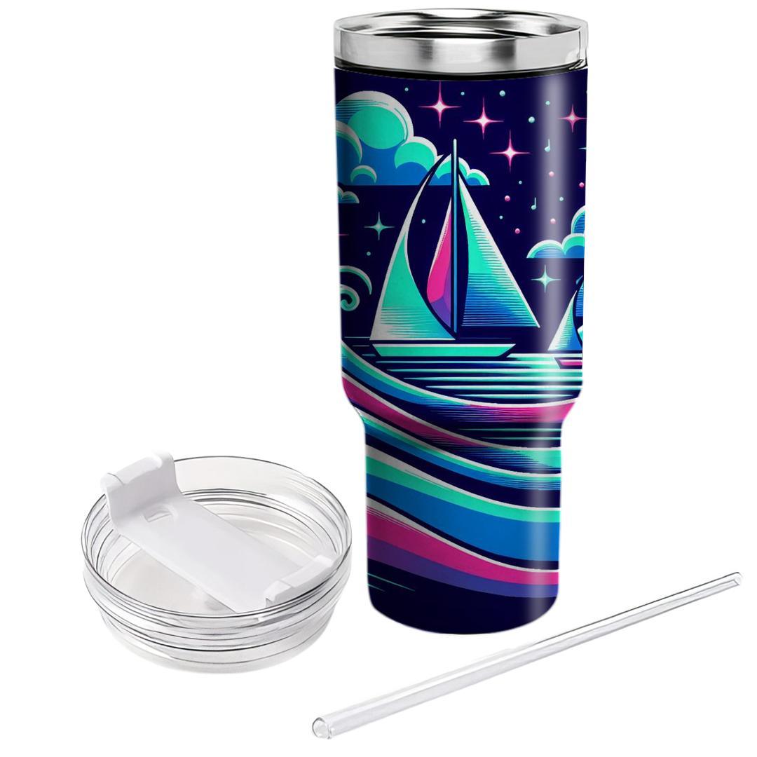 Neon Nautical  Tumblers With Lids