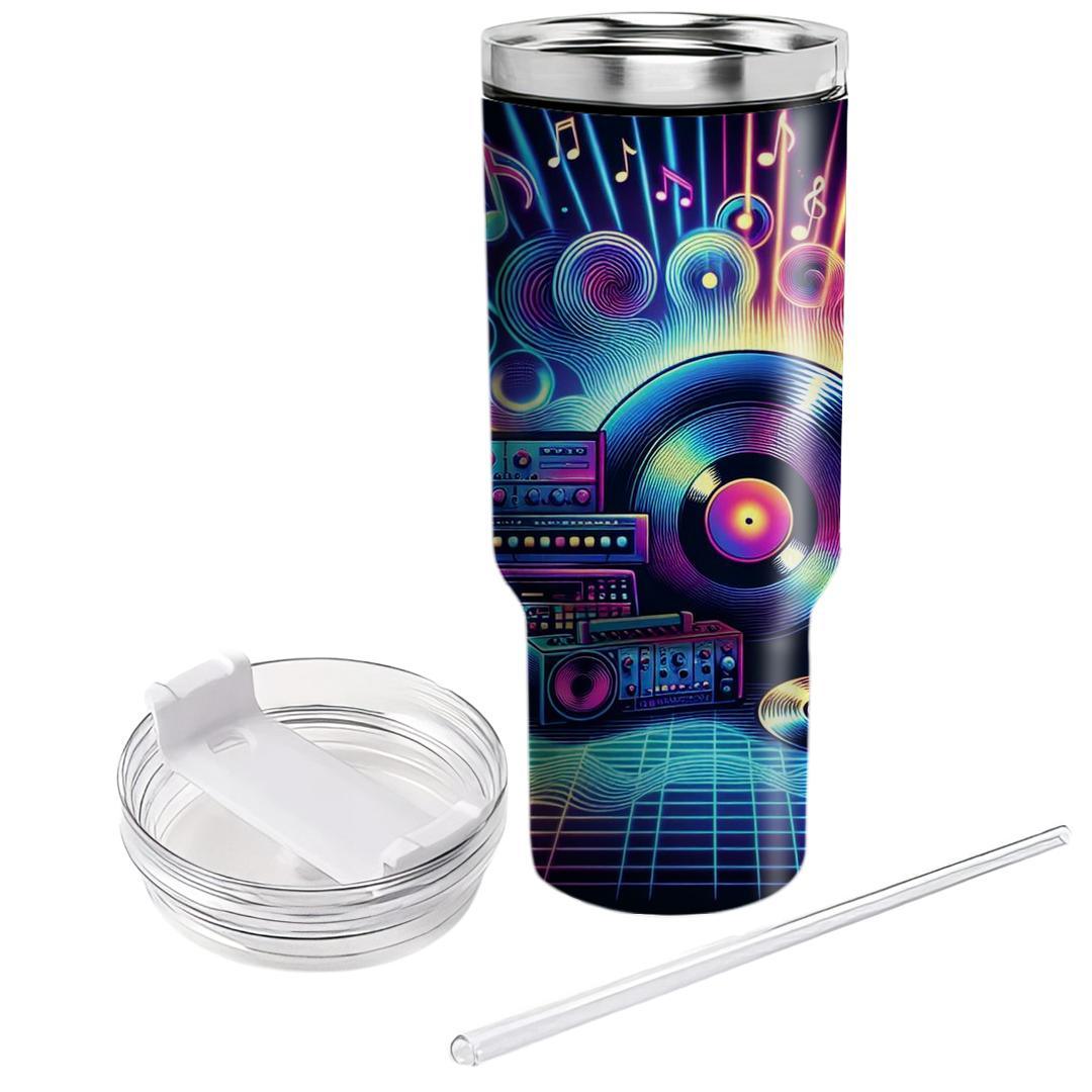 Funky Synthwave Symphony  Personalized Tumblers