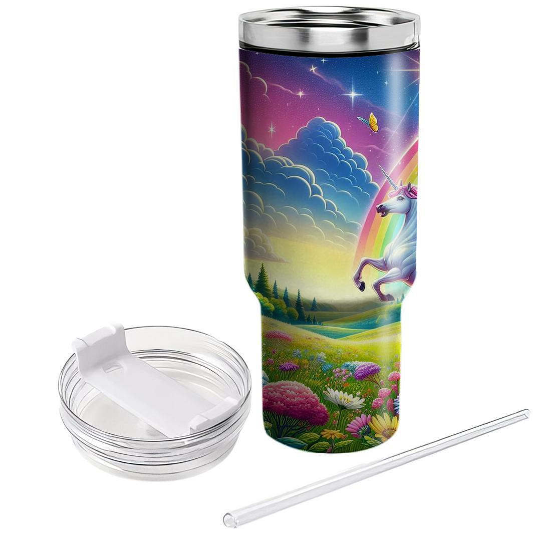 Fantasy Unicorn Meadow  Personalized Tumblers