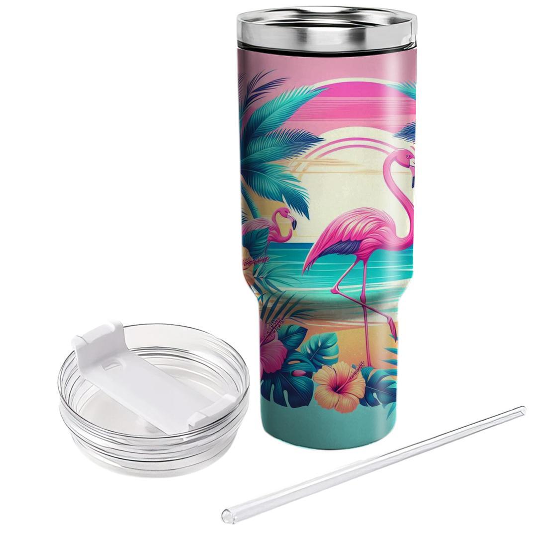 Flamingo Paradise  Unique Tumblers