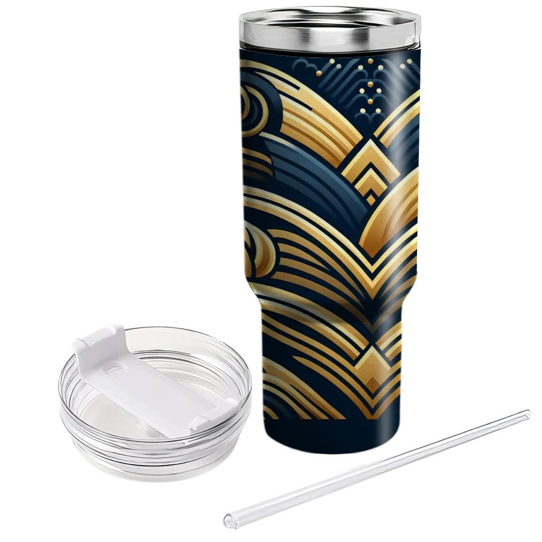 Elegant Art Deco Waves  Decorative Tumblers