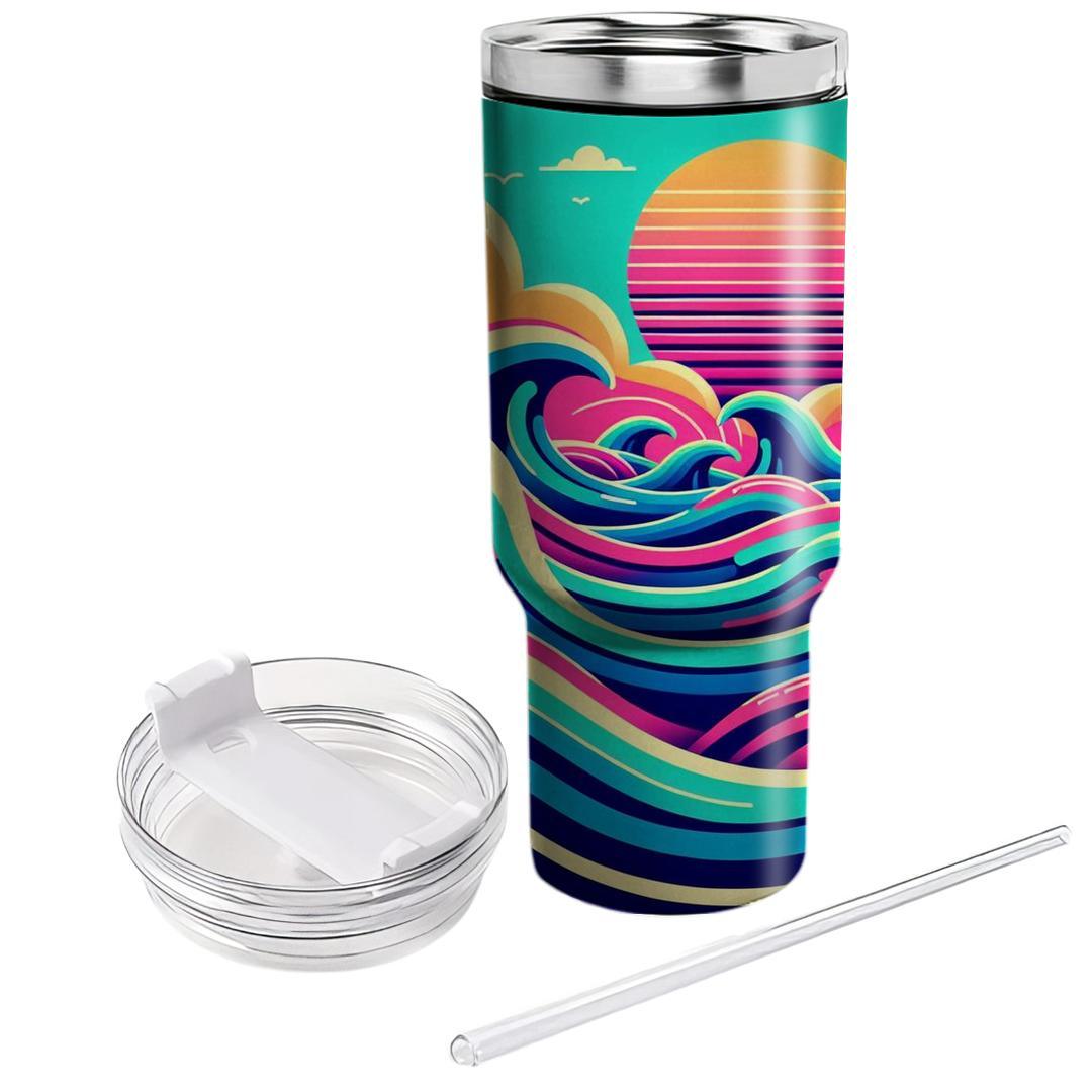 Retro Ripple  Personalized Tumblers