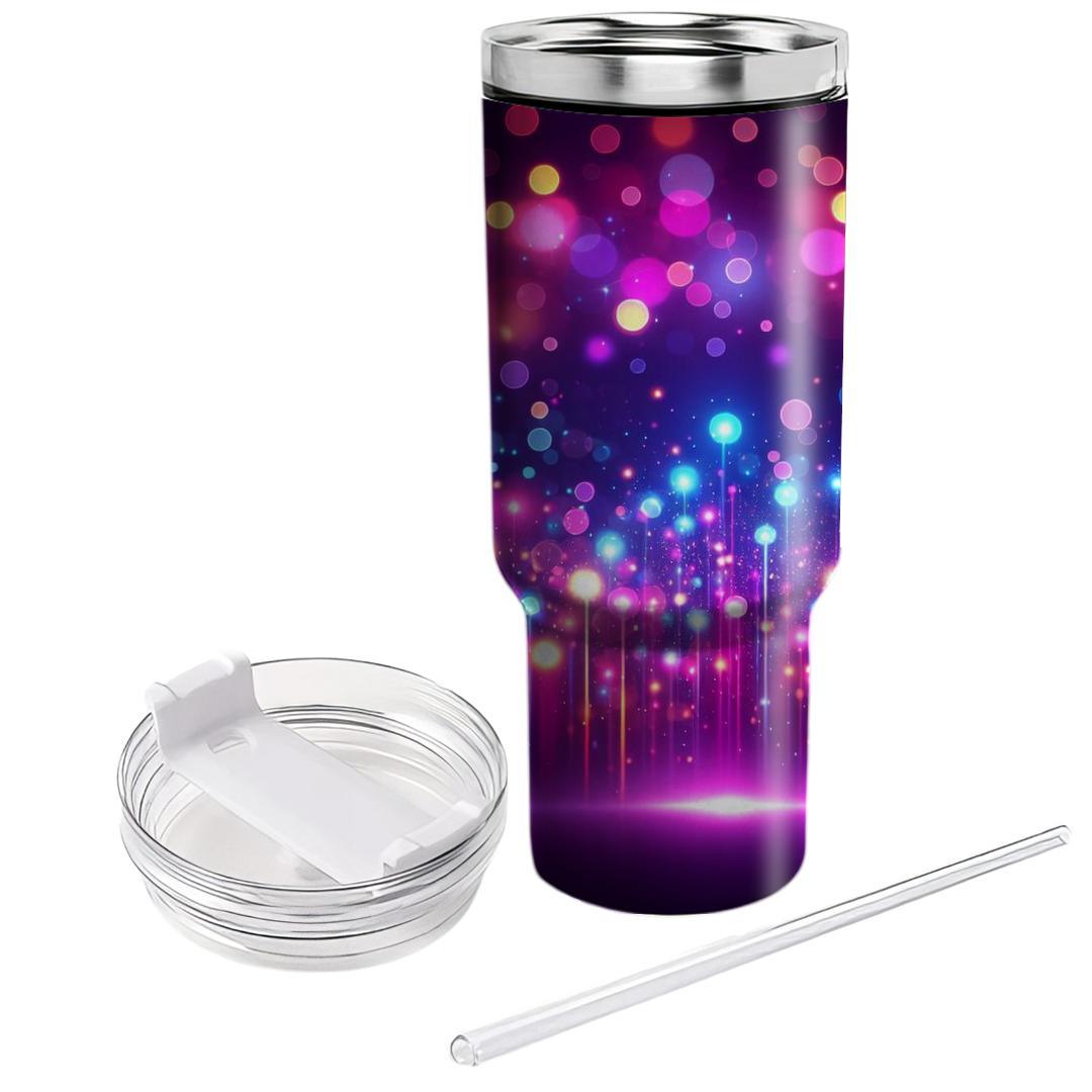 Neon Bokeh Lights  Personalized Tumblers