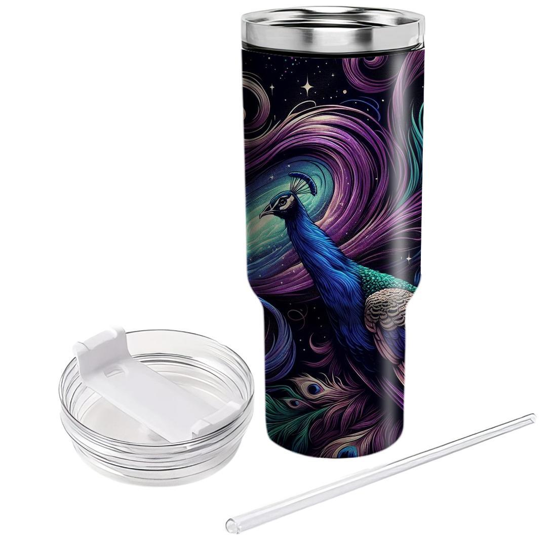 Galactic Peacock Splendor  Personalized Tumblers