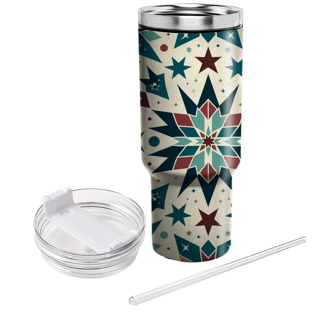 Kaleidoscope Star Magic  Tumblers With Lids