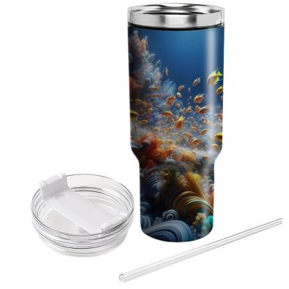 Colorful Fish Parade  Tumblers With Lids