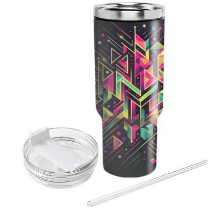 Neon Geometry  Tumbler Cups