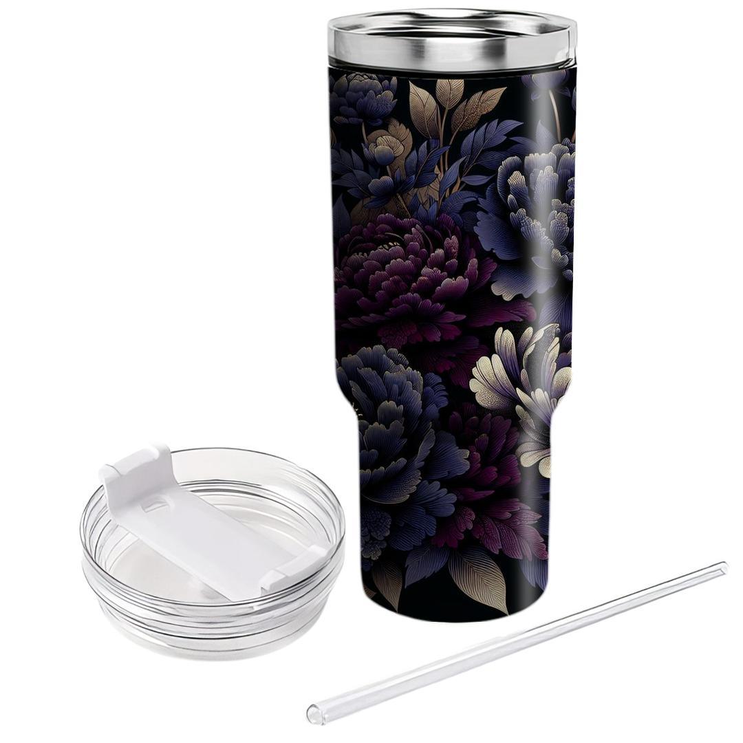 Midnight Peony  Unique Tumblers