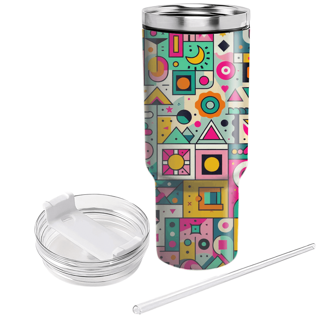Quirky Geometric Shapes  Decorative Tumblers