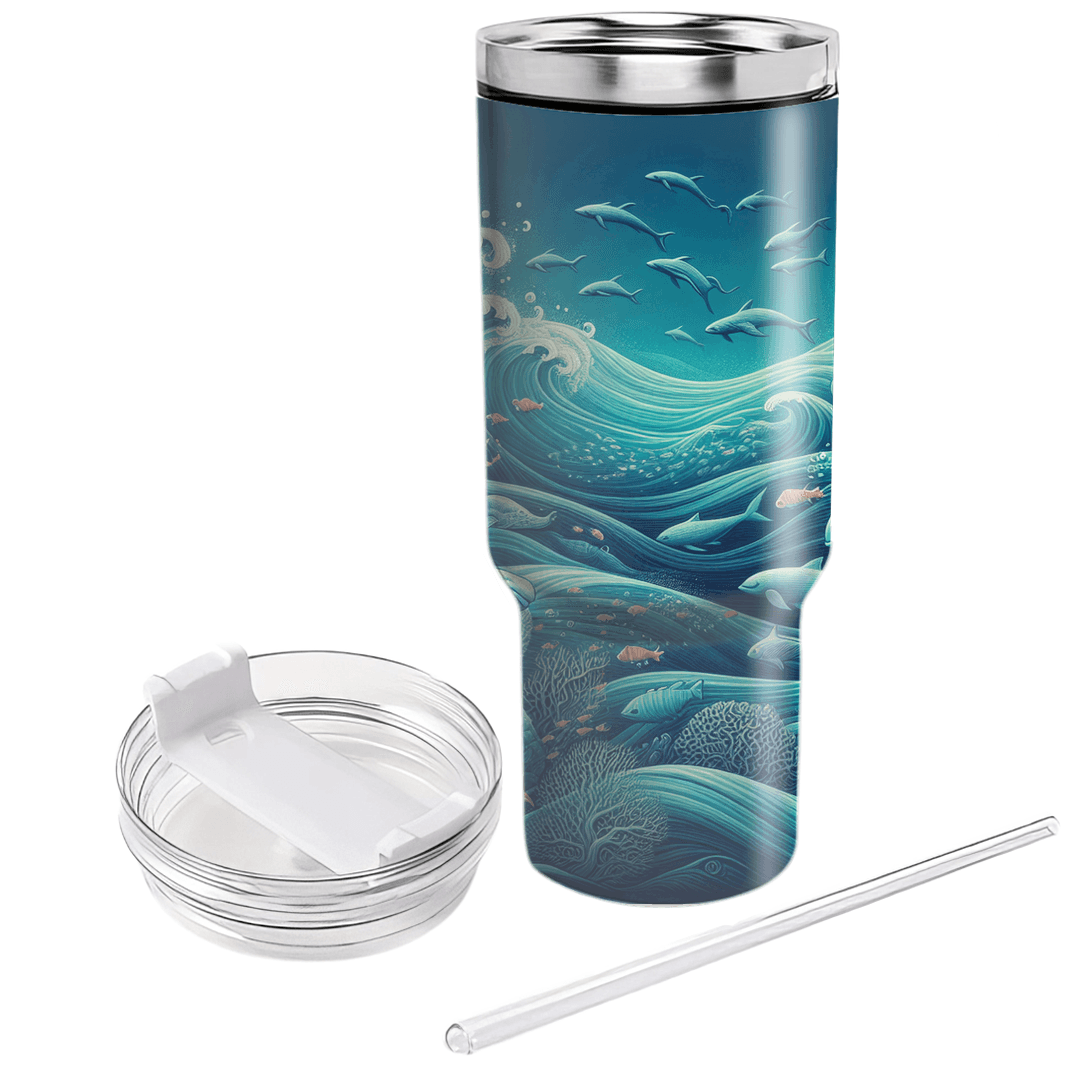 Cerulean Harmony - World Ocean Day  Decorative Tumblers