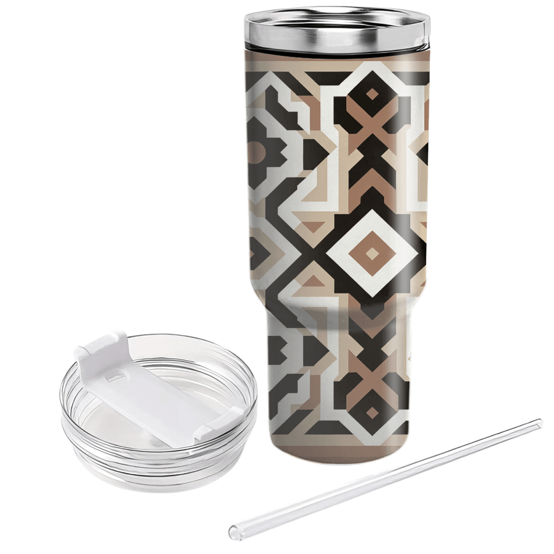 Classic Herringbone Pattern  Tumblers With Lids