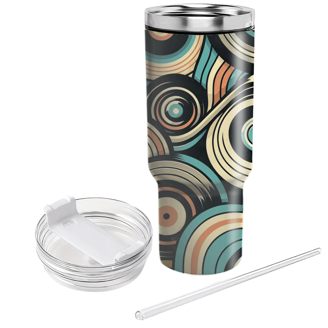 Vinyl Groove Waves Decorative Tumblers