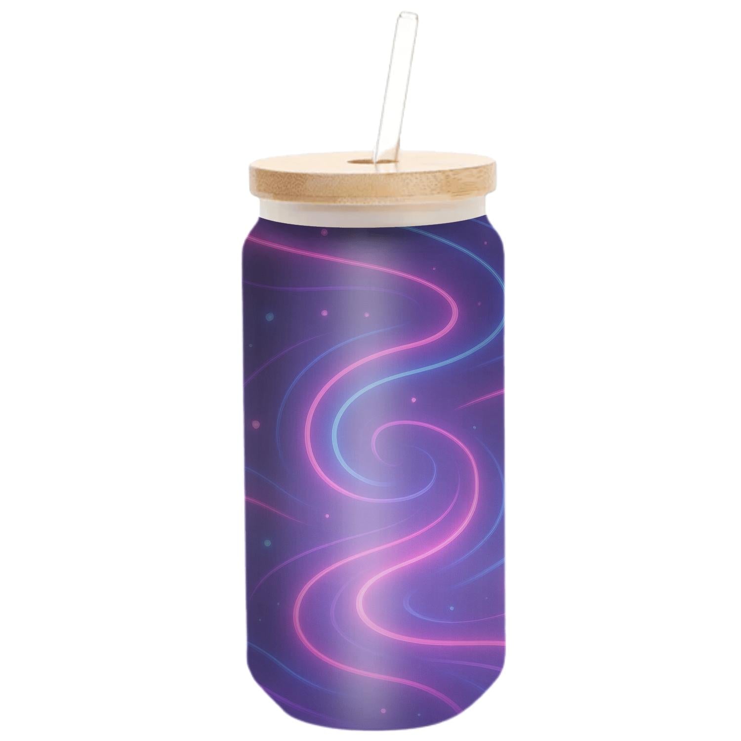 Ethereal 80s Lights Travel Tumblers