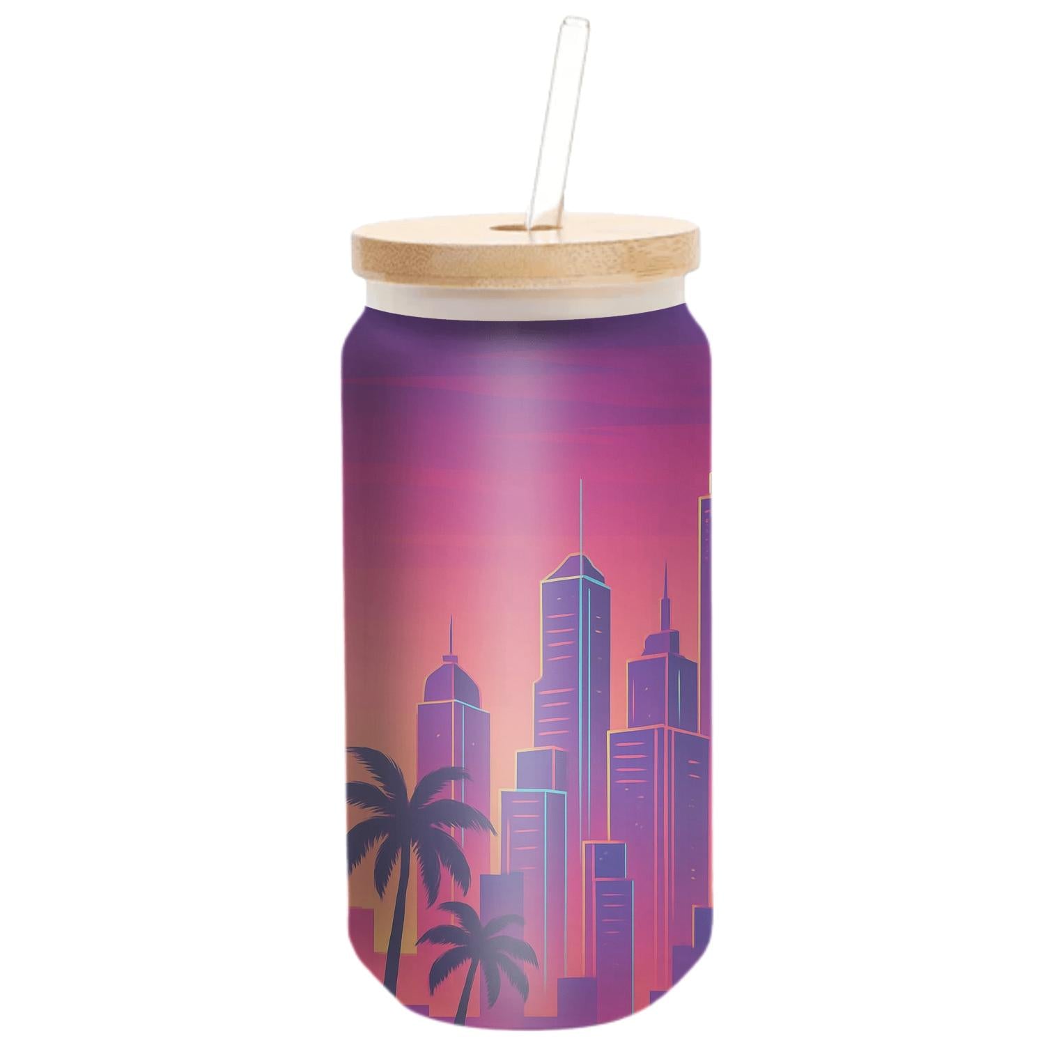 Synthwave Skyline Unique Tumblers