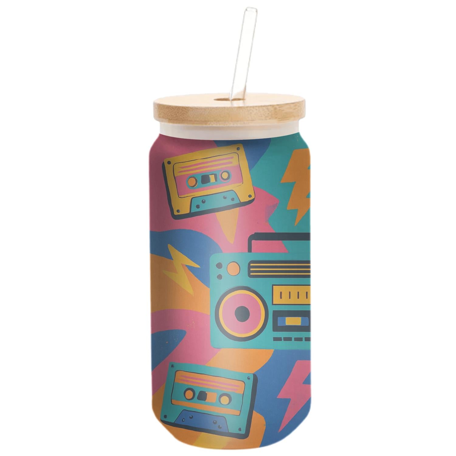 Retro Digital Collage Unique Tumblers