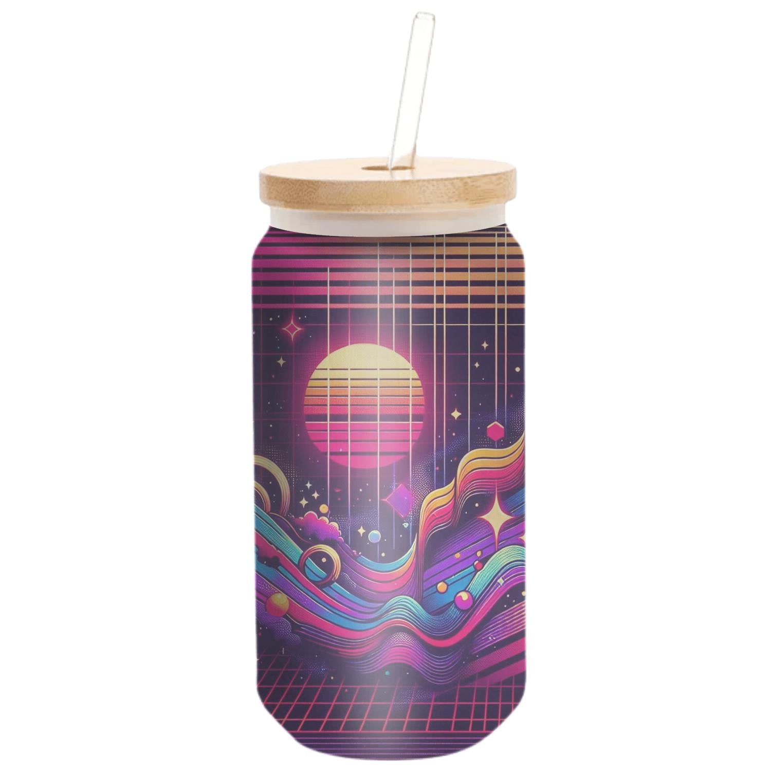 Synthwave Stripes Travel Tumblers