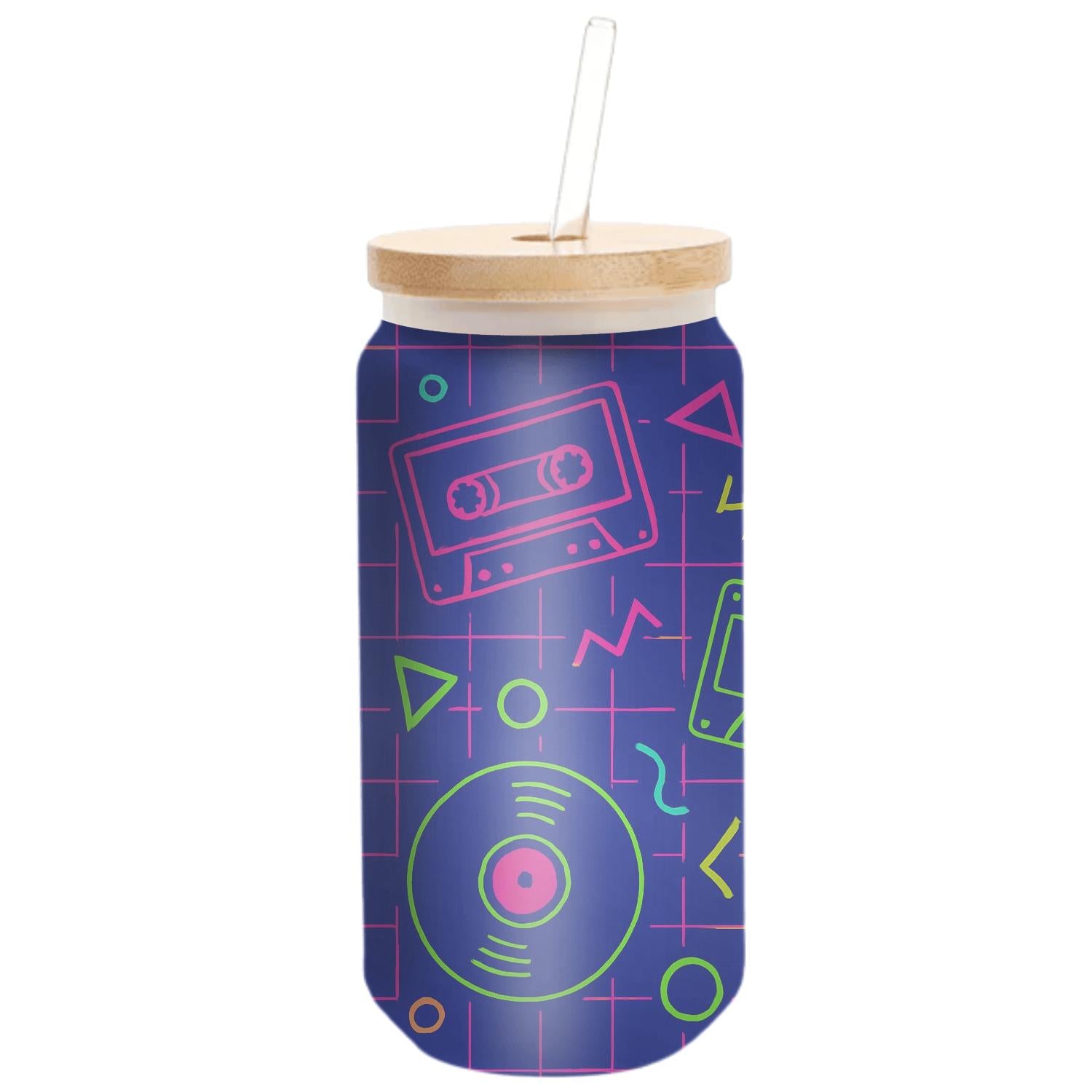 Neon Grid Fusion Travel Tumblers