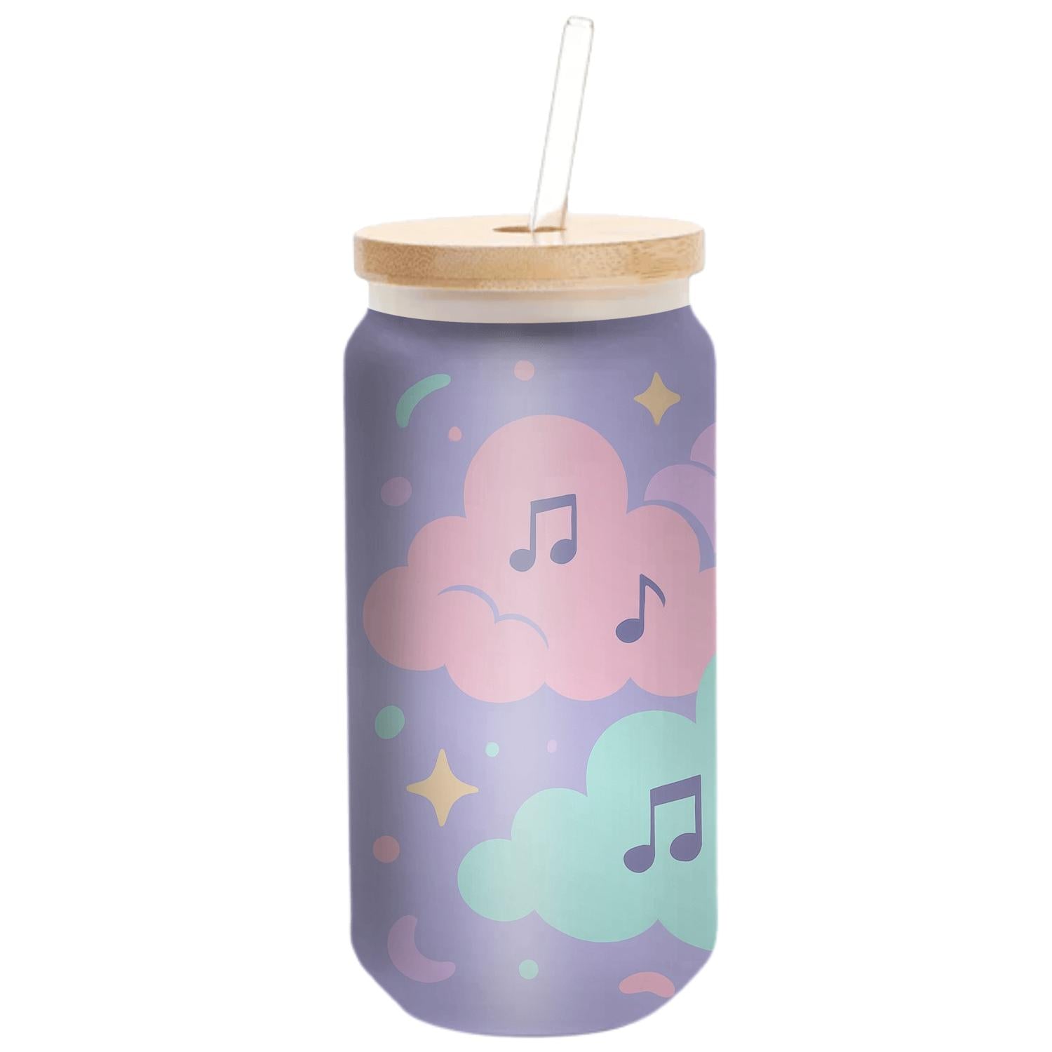 Whimsical Synth Clouds Travel Tumblers
