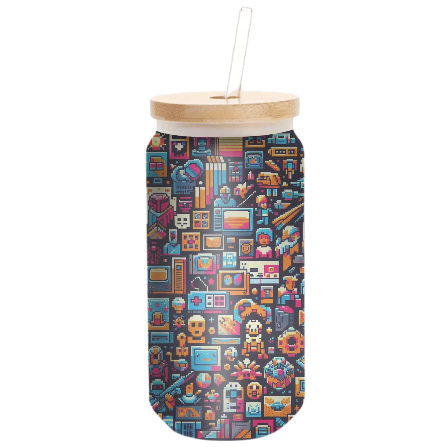 Retro Arcade Heroes Travel Tumblers