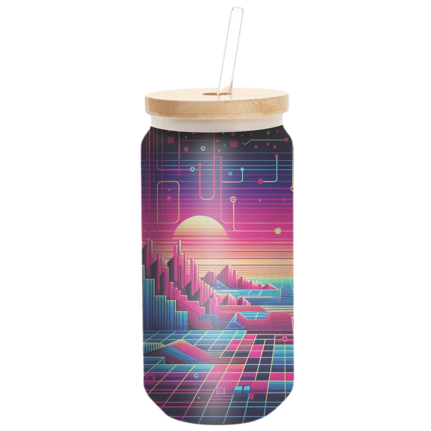 Retro Neon Grid Decorative Tumblers