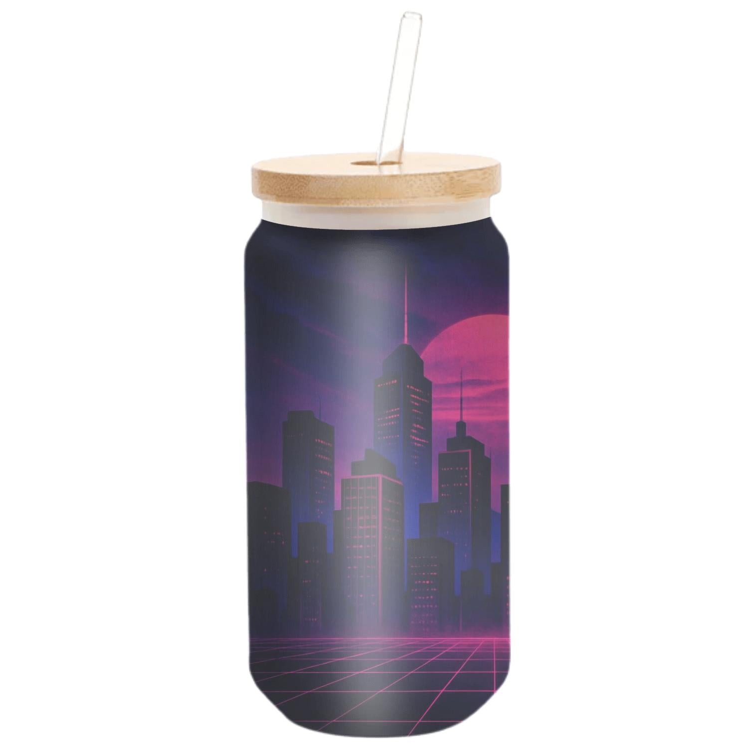 Synth Cityscape Travel Tumblers