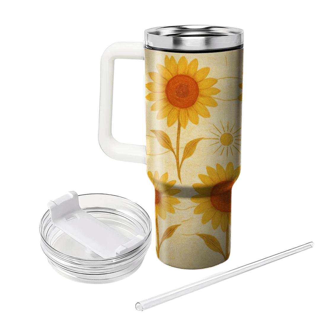 Solar Thread Sunflowers insulated tumblers
