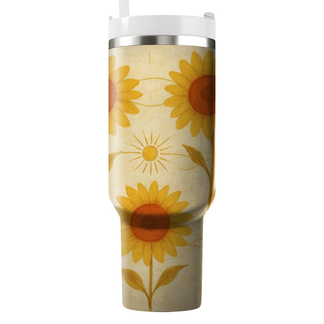 Solar Thread Sunflowers insulated tumblers
