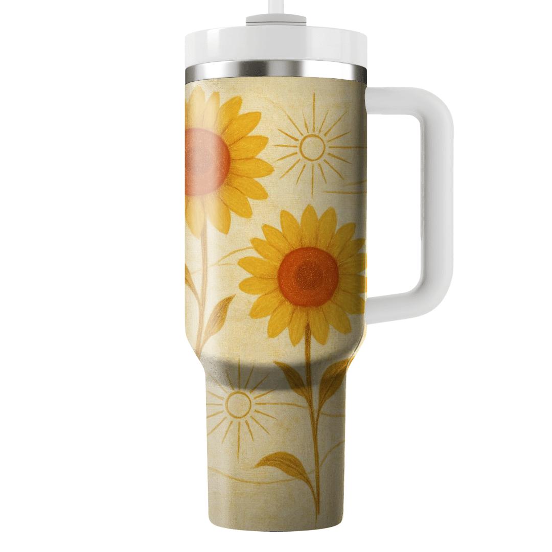 Solar Thread Sunflowers insulated tumblers