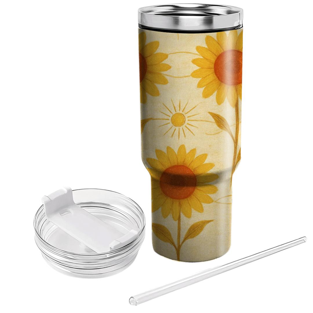 Solar Thread Sunflowers insulated tumblers
