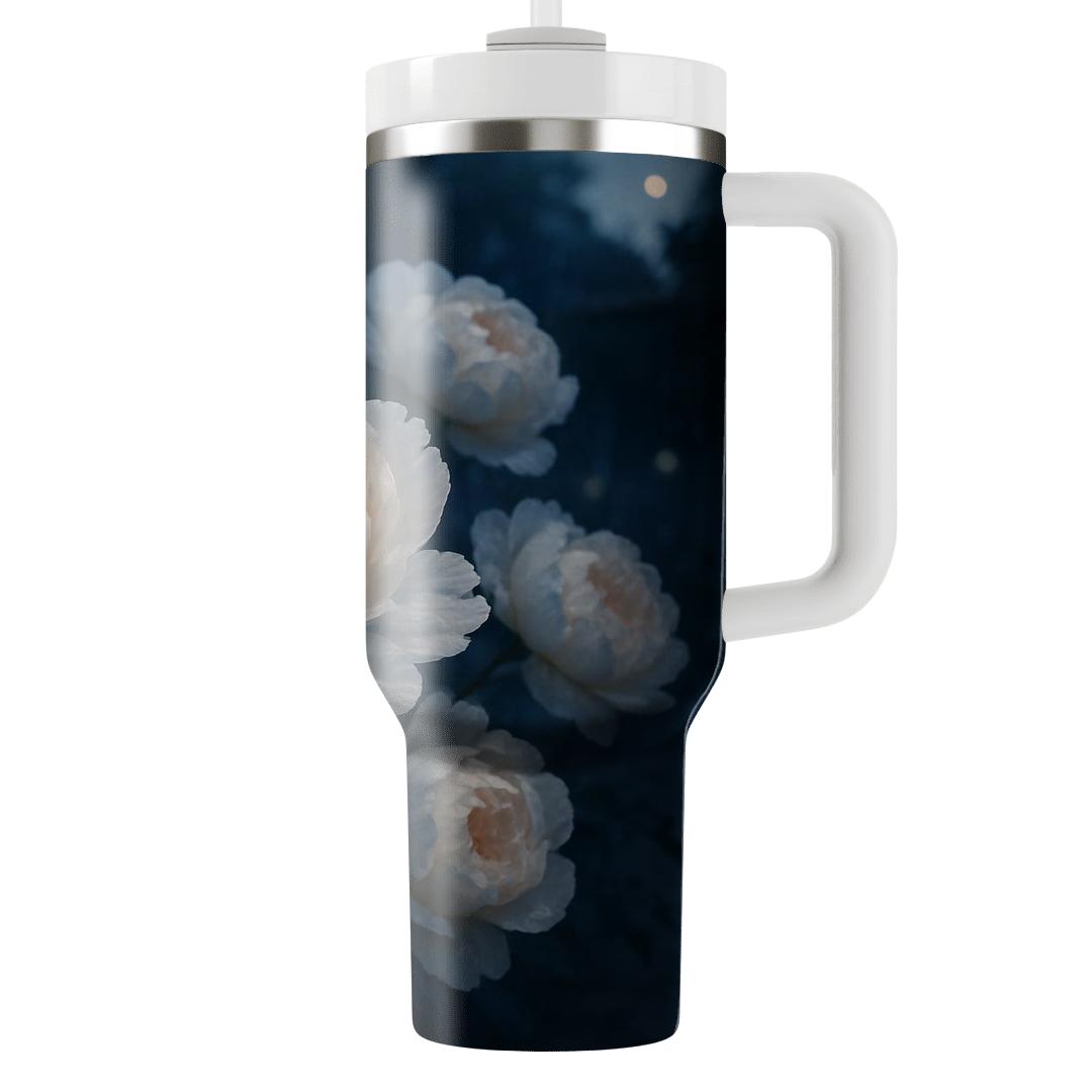 Moonlit Peony Whisper insulated tumblers