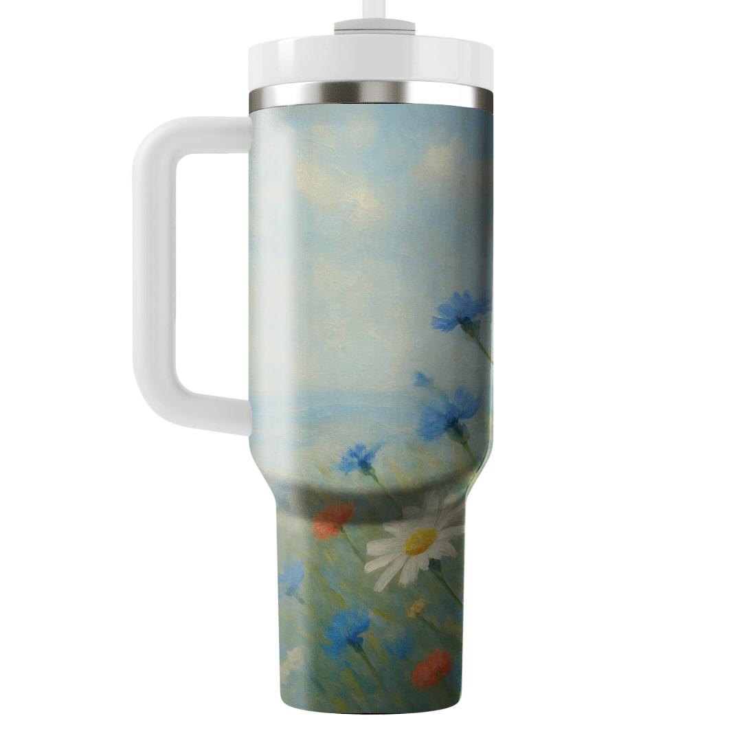 Azure Wildflower Drift insulated tumblers