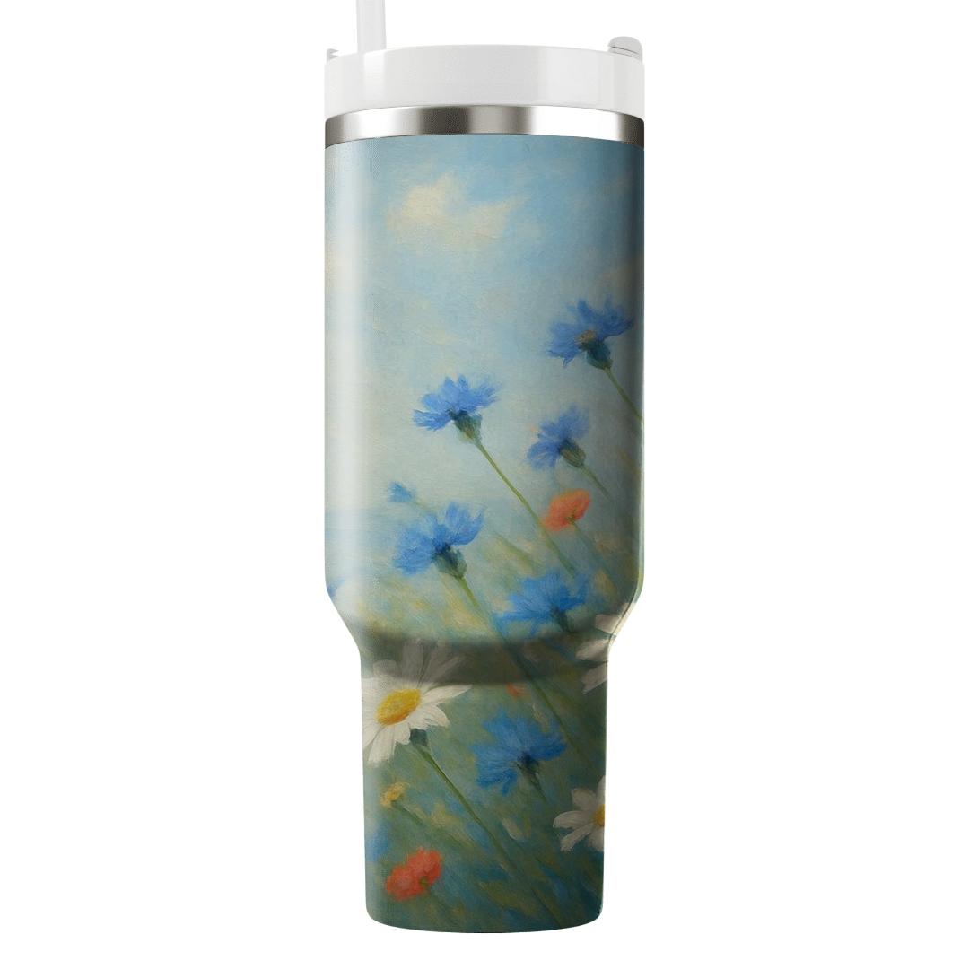 Azure Wildflower Drift insulated tumblers