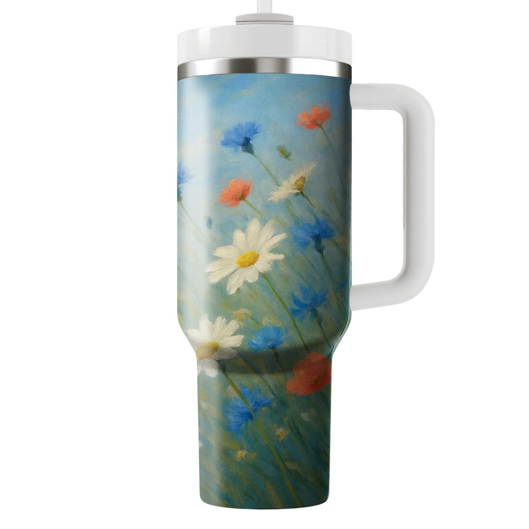 Azure Wildflower Drift insulated tumblers