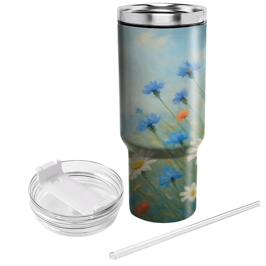 Azure Wildflower Drift insulated tumblers