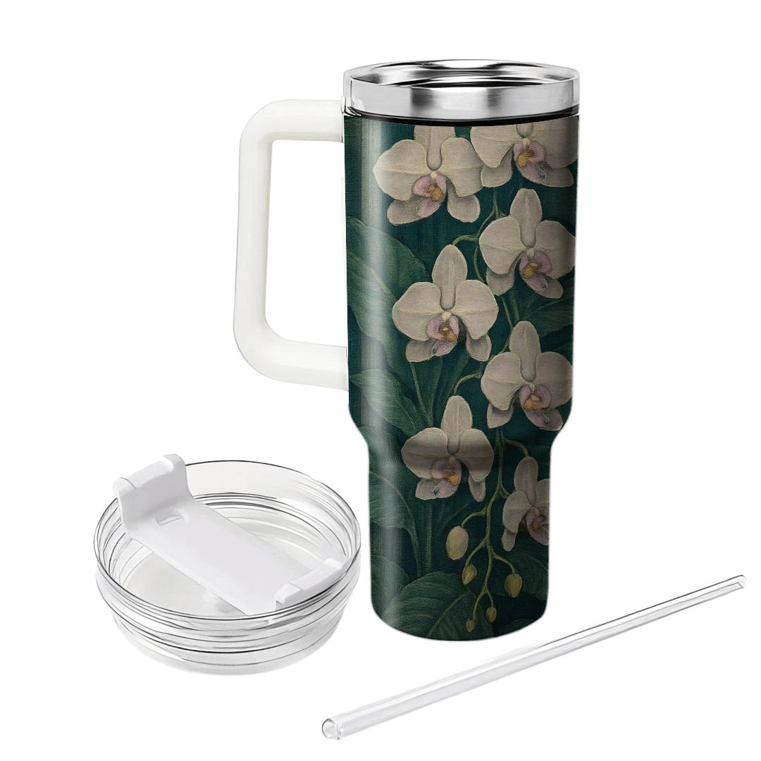Verdant Orchid Tapestry tumblers for gifts