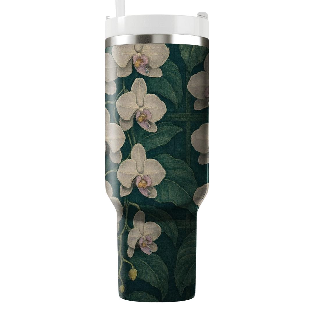 Verdant Orchid Tapestry tumblers for gifts