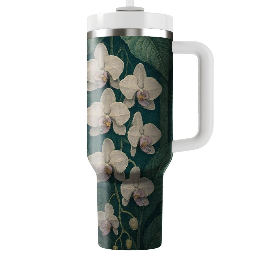 Verdant Orchid Tapestry tumblers for gifts
