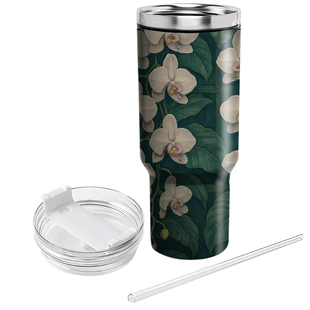 Verdant Orchid Tapestry tumblers for gifts