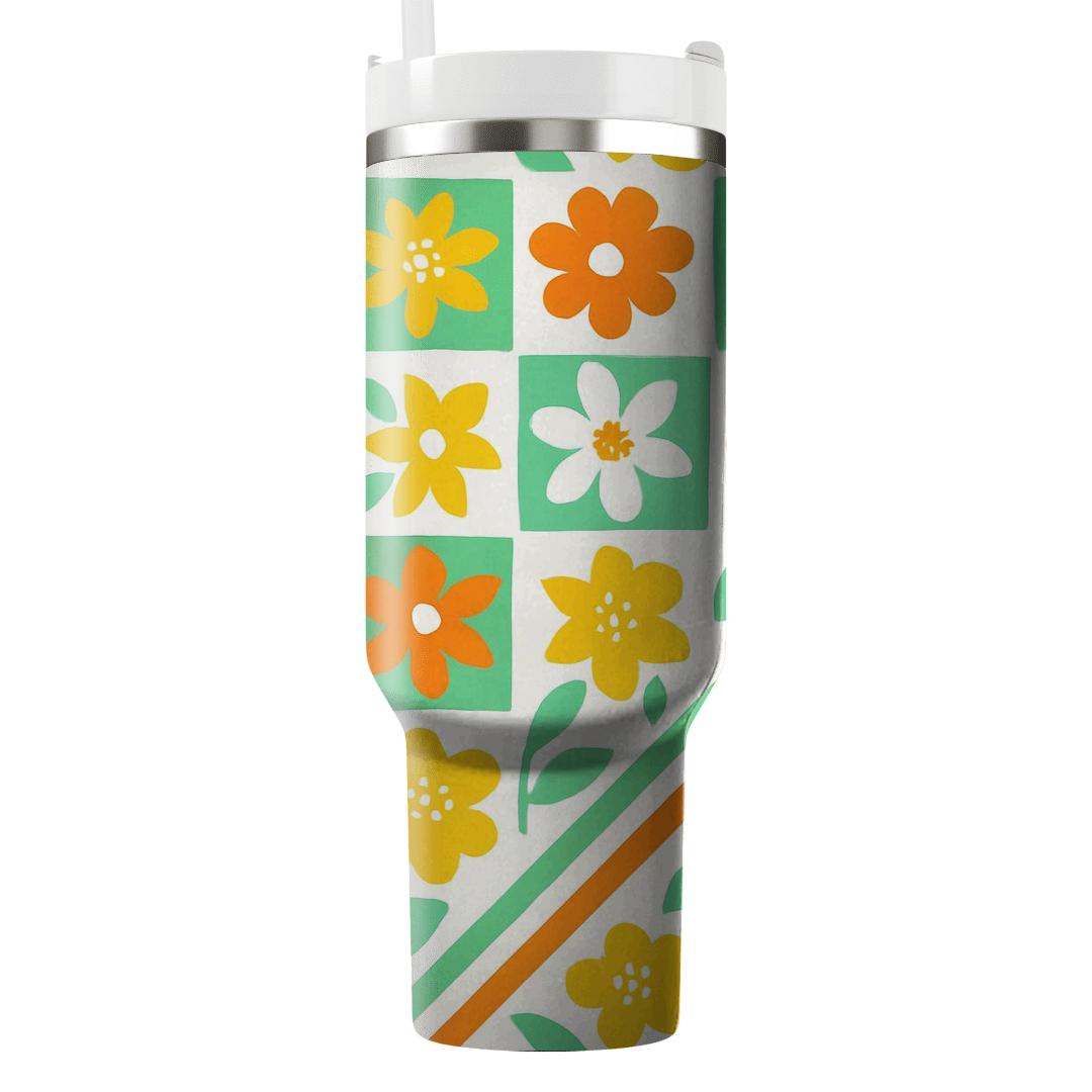 Citrus Blossom Geometry custom tumblers