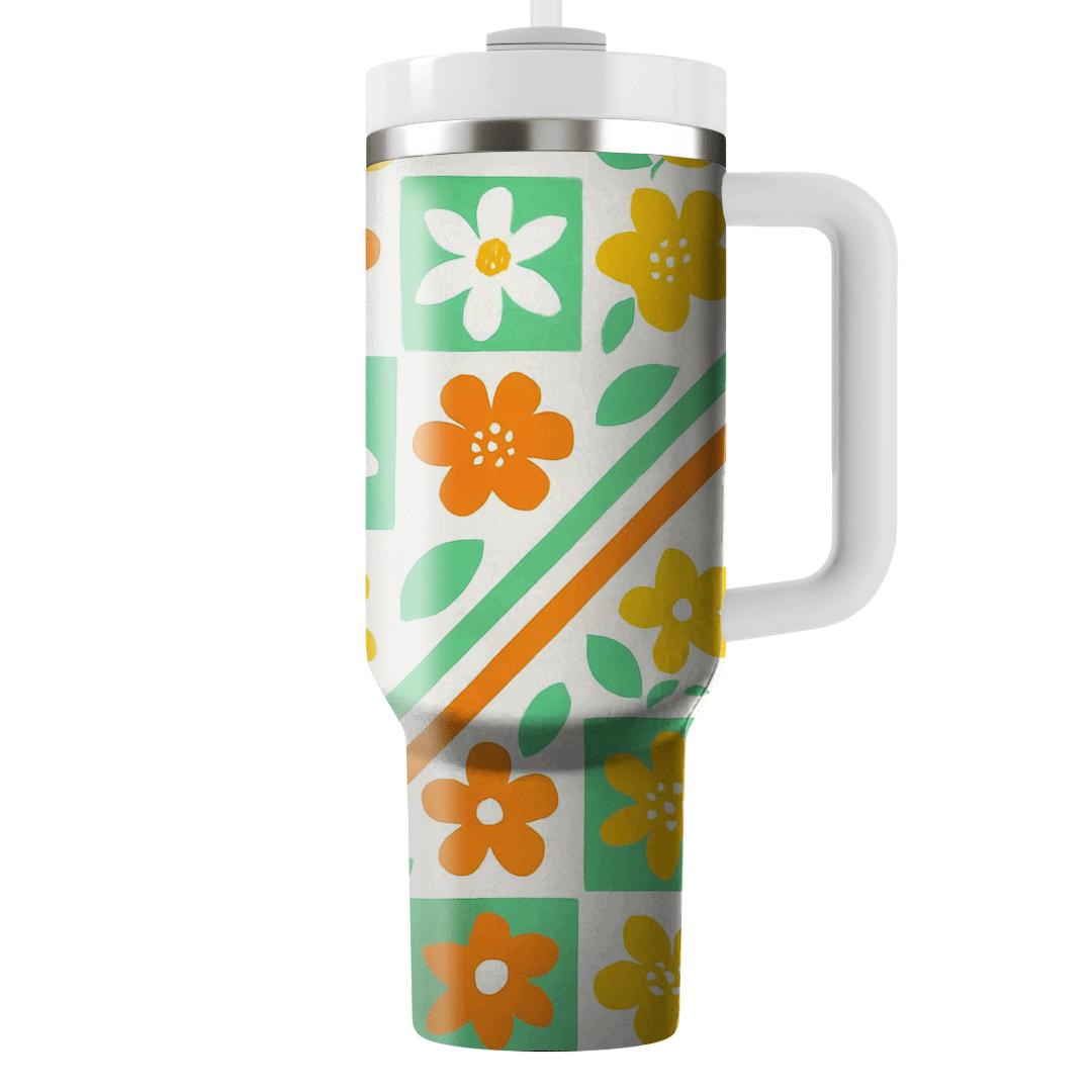 Citrus Blossom Geometry custom tumblers
