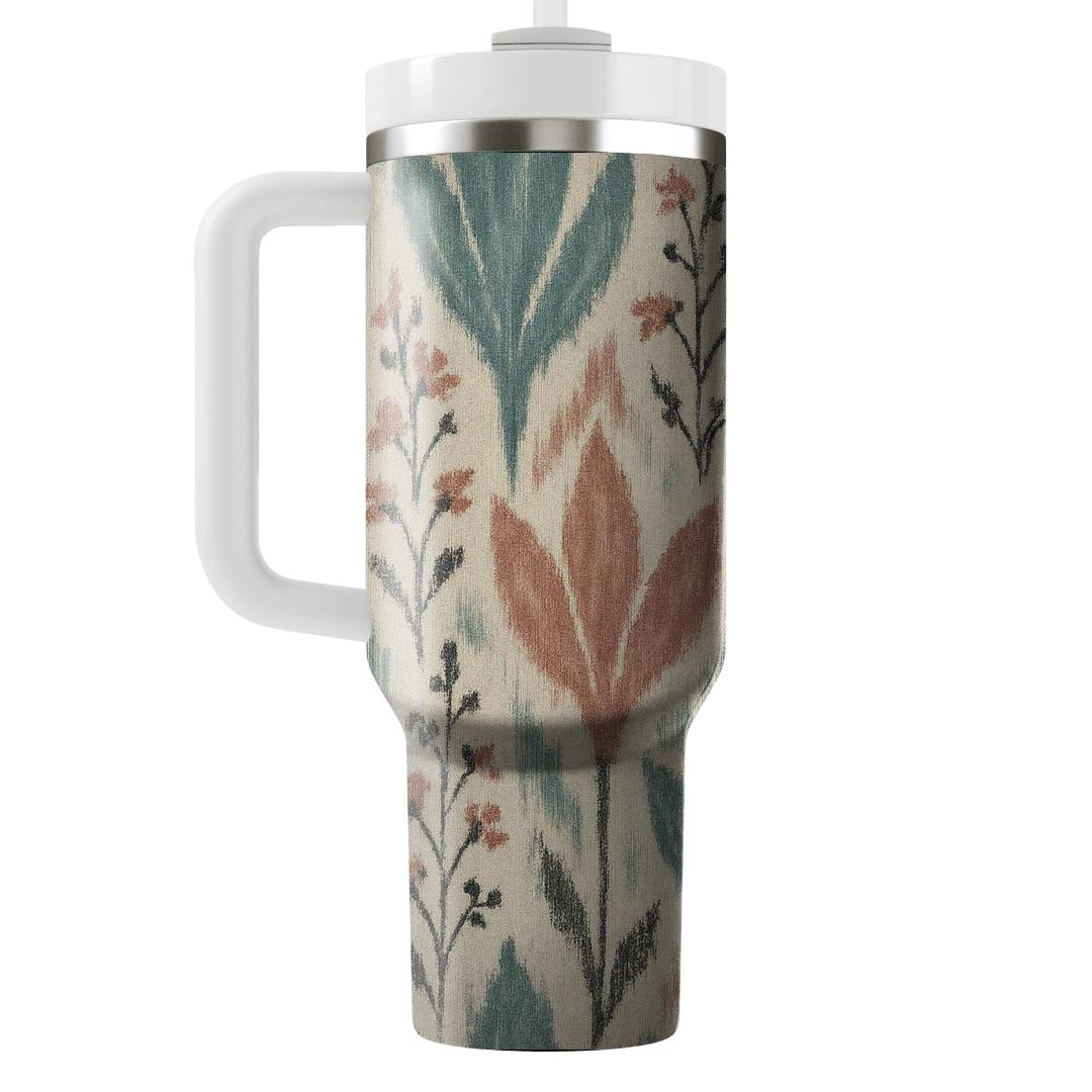 Botanical Ikat Cascade tumblers for gifts