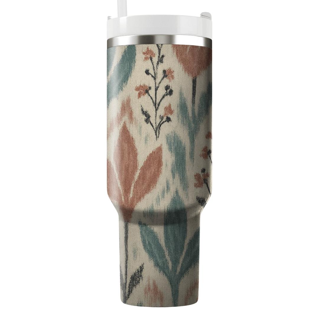 Botanical Ikat Cascade tumblers for gifts