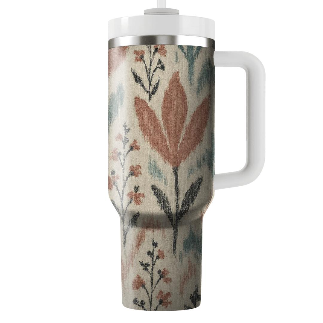 Botanical Ikat Cascade tumblers for gifts