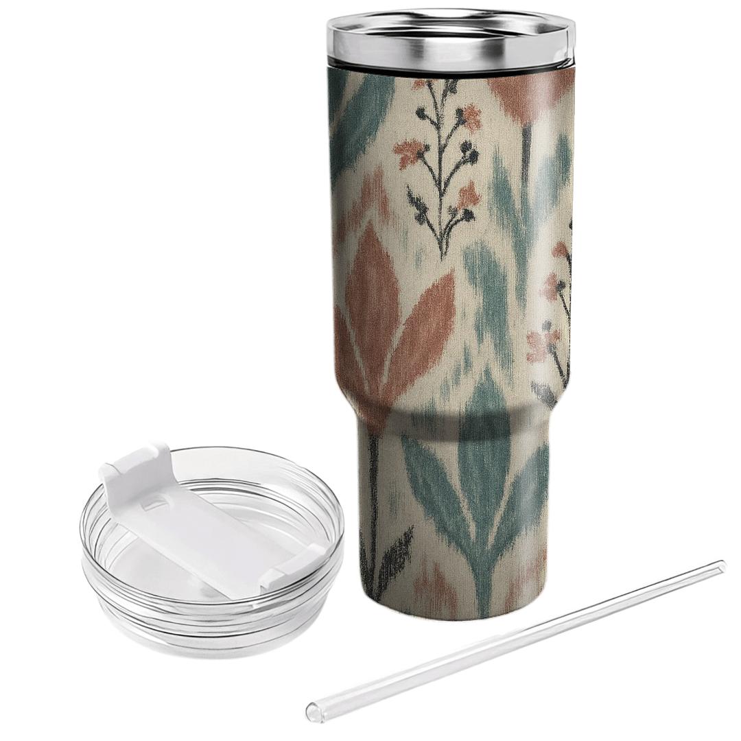 Botanical Ikat Cascade tumblers for gifts